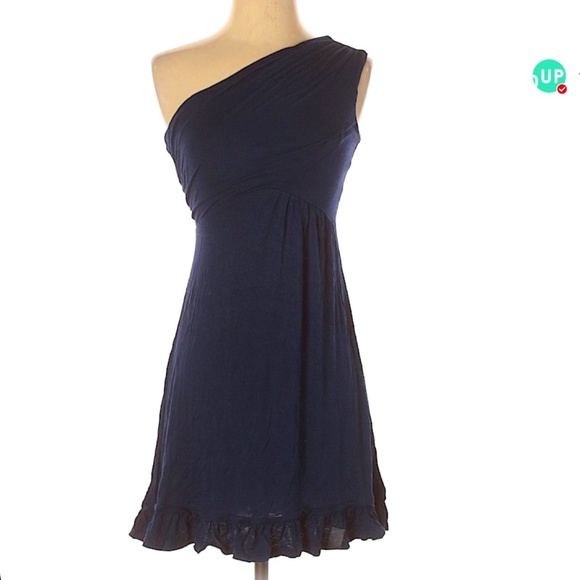 🦋3/$20 One Shoulder Midnight Blue Dress - Picture 1 of 12